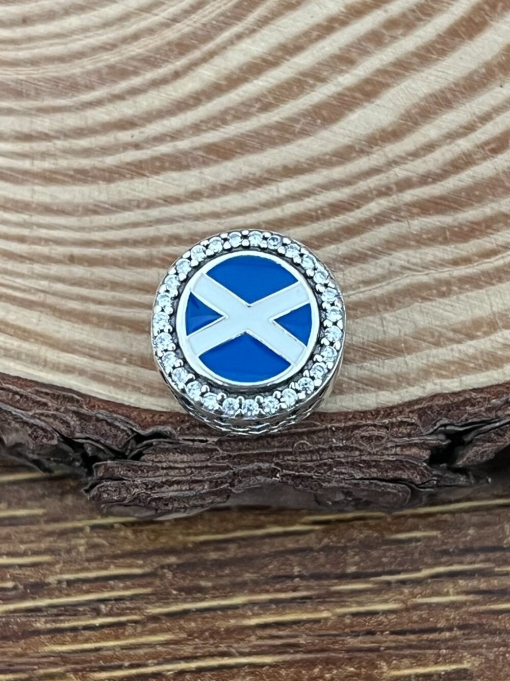 Pandora Scotland Flag Bead S925 Silver Charm